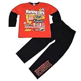 トミカ パジャマ 天竺スウェットパジャマ 春物 KOMATSU EXCAYATOR PC200-10 TOMICA fo-74t0412 110cm 赤色