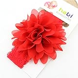 LuxBene（TM）トレンディ女の赤ちゃんヘッドバンドスウィートシフォン咲く花カチューシャヘアアクセサリーキッド幼児帽子子供のクリスマスギフト