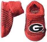 NCAA Georgia Bulldogs幼児ストライプギフトボックスブーティ、新しい生まれ、レッド/ブラック