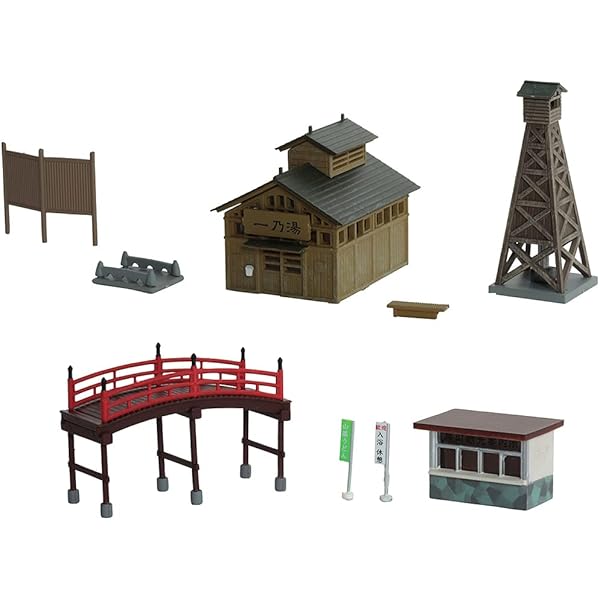 Amazon | 情景コレクション 情景小物 106-3 温泉街小物 3 ジオラマ用品 