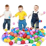 CAIJ 500枚入りカラフルプラスチックBall Pit Balls Swim Toysテントボールプールボール海洋ボールベビー子幼児