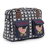 Pink Lining Mama et Bebe Cream Butterflies Changing Bags (Navy) by Pink Lining