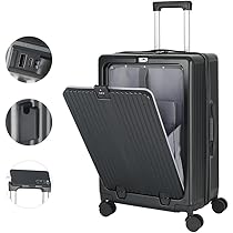 Amazon | [魔法小屋] スーツケース 前ポケット キャリーケース