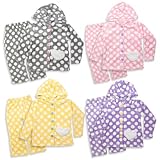 【BearBox】 ベアボックス うさぎ 耳付フード 水玉柄 セットアップ 長そで 前開きルームウェア 140cm クリーム