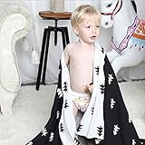 （ワンダフルデイ）WonderfulDay 北欧柄 綿 100% 防カビ 抗菌 ハーフケット ベビー 毛布 綿毛布 ひざ掛け ブランケット キッズ 子供用 大判 かわいい アウトドア お昼寝用 保育園