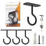 天井フック 吊り下げ-ハンギングプランター-シェード 固定金具フック ネジフック 壁ーシェード 取り付け 金具-2個入りパック (白い2個入-2.5 Inch)