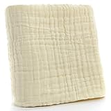 ange select ベビーケット 6重ガーゼ 綿100% 吸収 通気 ソフト バスタオル 105×105cm (イエロー)