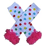 Soシドニーベビー幼児用ガールズ用フリル付き水玉模様チュチュシフォンレッグウォーマー US サイズ: M カラー: ホワイト