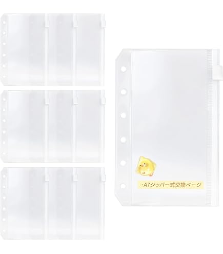 Amazon.co.jp: 5枚セット システム手帳リフィル A7 ミニ6穴 バインダー