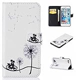 UNEXTATI iPhone 7 用 ケース PU レザー 手帳型ケース カバー 液晶保護 カード収納 スタンド機能 iPhone7 対応 (ホワイト #2)
