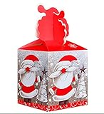 10クリスマスのクリスマスギフトボックス、サンタクロースと星装飾