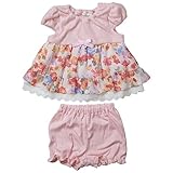 《H28年秋冬物》(日本製) Pample Mousse(パンプルムース) プードル起毛&シフォン花柄切替スーツ 80cm/PK NO.DP-63405