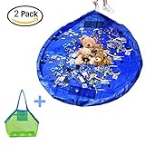 おもちゃストレージバッグのセット2パック、59インチクイックToy Organizer and Children 's Play Mat +メッシュプールビーチ砂おもちゃバッグ