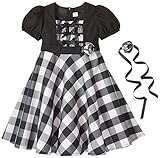 【オールシーズン】 formal wear(フォーマルウエア)女児パーティドレスシャンタン格子チョーカー付き 120cm /ピンク NO.BF-19400