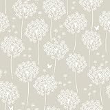 Wall Pops NU1651 Dandelion Taupe Peel And Stick Wallpaper [並行輸入品]