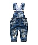 ziyoyor Little Boys ' Girls ' Ripped Denim Overallビブパンツ US サイズ: 3T カラー: ブルー