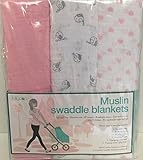 Lollypop Muslin Swaddle Blankets -Blue (Solid Blue/Blue White Pattern/Blue Brown Pattern) by Lollypo
