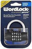 Wordlock PL-004-BK 5-Dial Combination Padlock, Black [並行輸入品]