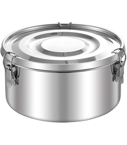 Amazon｜日東金属工業 18-8 密閉容器(キャッチクリップ)吊付 CTB 18cm