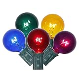 Vickerman V15G440 10LT G40 E12 Patio Set GW String Lights, 12", Multicolored [並行輸入品]