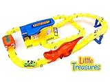 Dinosaur hurricane king race track series with repair garage store - rush down the incredible race t