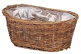 【小物収納やインテリアに最適な手作りバスケット】Willow Basket ブラックウイロープランター D4号Wサイズ 11-764