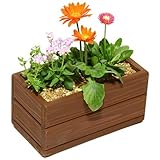 Welcome Woodのプチ寄せ植えプランターJPM28-CB カフェブラウン　 お花をコーディネイトして色遊び！！ お花を植えて遊ぼう!　 容量・約3.6リットル