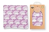 Milkbarn Muslin Swaddle Blanket Lavender Hedgehog by MilkBarn