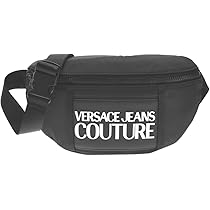 【美品】ヴェルサーチ　ボディバッグ　ショルダー　ナイロン　ブラック　ロゴベルト Amazon | ヴェルサーチ VERSACE ベルトバッグ ボディバッグ