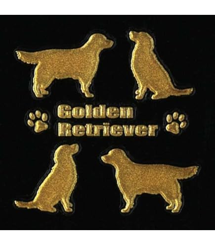 Amazon.co.jp: 蒔絵シール DOG 「ゴールデンレトリバー（かけあし）金