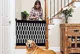 Stair Barrier Wall To Banister Indoor-outdoor Gate (onyx) Size: R, Black/White, Regular [並行輸入品]