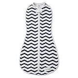 Woombie Original One-Step Baby Swaddle ~ Navy Chevron (Newborn 5-13 lbs) by Woombie