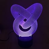 NIEBC RGB 3D 7-Color Gradual Changing LED Touch Switch Visualization Illusion Atmosphere Light Deskl