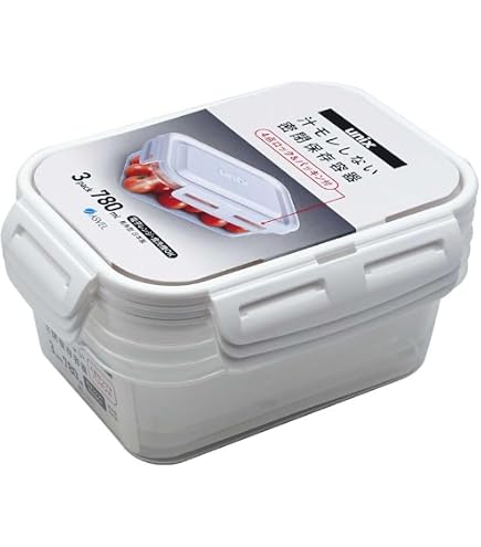 Amazon｜アスベル 保存容器 ユニックス タイトロック 長角型 330ml 4個