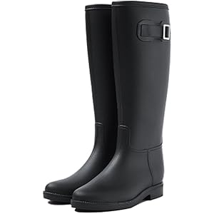 [COCO CLUB] ロング レイン ブーツ レインシューズ レディース 靴 雨 雨靴 婦人長靴 シューズ ジョッキー エンジニア かわいい かっこいい ヒール 厚底 ロングブーツ シンプル ブラック 水色 らくだ色