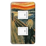 スイッチプレート カバー 西洋名画 エドヴァルド・ムンク 叫び 2つ穴