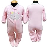 Carter's（カーターズ）足つきパイル素材カバーオール（ねこちゃん・ライトピンク） [Baby Product]