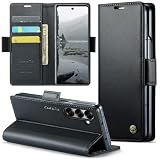 RicYeel Samsung Galaxy Z Fold 7 対応 ケース 手帳型 財布型 カードポケット付き 高級レザー ギャラクシーZ Fold7 用 衝撃吸収 スマホケース 全面保護 カード収納 スタンド機能 携帯カバー 磁気バックル付き ストラップホール付き (ブラック)