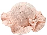 (コ-ランド) Co-land キュートな子供用帽子 赤ちゃんハット キッズハット 女の子 ベビーハット 小花柄 リボン付き 紫外線対策 日焼け止め (A)
