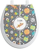 Space Explorerトイレシートデカール（Personalized ) Standard Round オレンジ pnc-toilet-seat-round+1044817