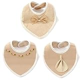 エルフ ベビー(Fairy Baby)オーガニックコットン新生児用よだれかけ 三角ビブ スタイ 可愛い3枚組 セット1