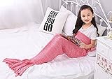 KingMys Mermaid Tail Crochet Knitting, Best Birthday Christmas Gift, Handmade Living Room Sleeping B