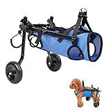PAKESI 犬用車椅子 犬の歩行補助具 犬用リハビリ補助車 軽量 サイズ調整可能 ２輪犬用カート リハビリテーション 看護 高齢犬 ユニバーサル 歩行補助 犬リハビリ用具 犬介護 S