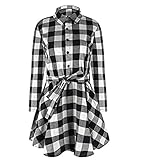 チェック シャツ ワンピース レディース