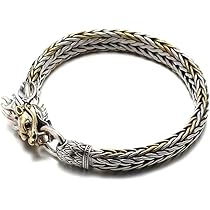 Amazon | BVCERLINE 龍頭ブレスレット ドラゴンチェーン 手編み
