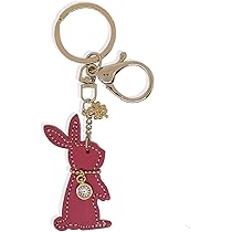 Amazon.co.jp: [byDream] ウサギのキーホルダー 牛革 鍵 本革