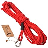 SRT ロングリード 15m レッド 丸ロープ 【4色展開】 軽量 水に浮く 絡まりにくい 中型犬 大型犬 伸縮性 トレーニングリード しつけ 長いリード long leash