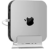 Minisopuru USB Cハブ Mac Mini用、mac mini ドッキングステーション mac mini スタンド互換性があるM.2 NVMe/SATA SSD、USB C 10Gbps データMac Miniハブ、TF＆SD、M.2 S