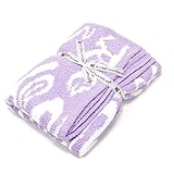 (カシウェア)kashwere ベビー ハーフ ブランケット ダマスク柄 BB-75-196-30 LAVENDER/WHITE DAMASK 115cm×85cm [並行輸入品]