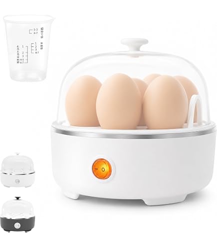 Amazon | ZXM デジタルタイマー付き 蒸し器 ゆで卵メーカー 2段式 200W